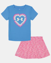 Load image into Gallery viewer, Girls UA Heart Skort Set
