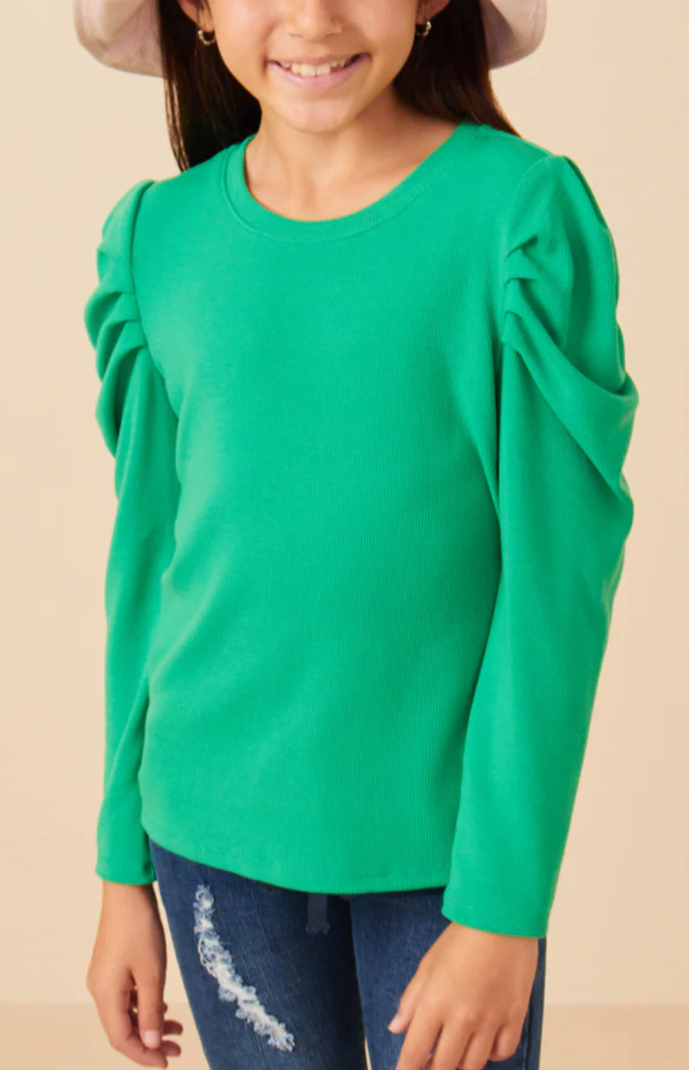 Bright Green Puff Long Sleeve