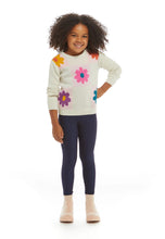 Load image into Gallery viewer, Flower Navy Sweater
