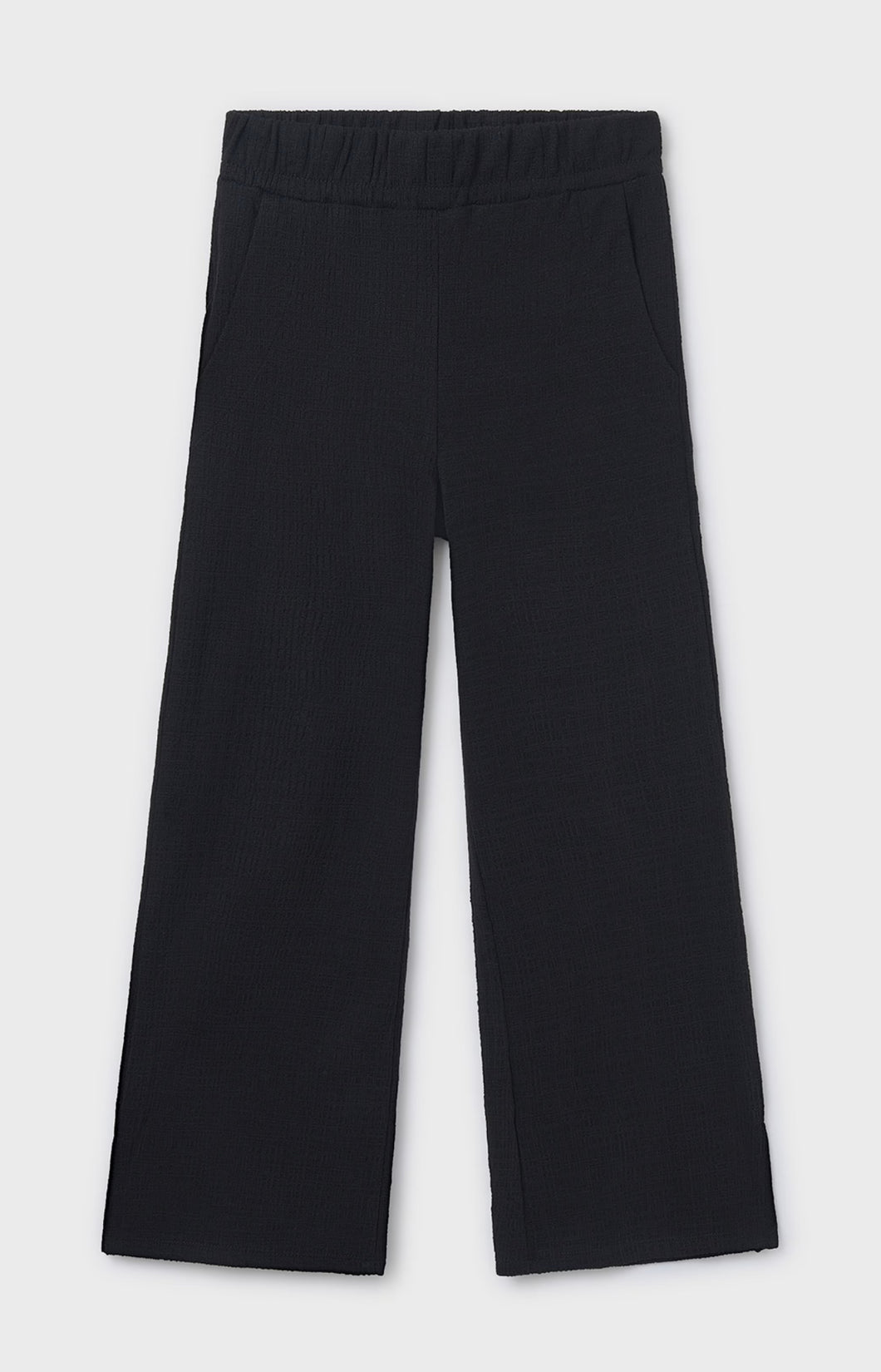Black Casual Wide Leg