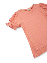 Load image into Gallery viewer, Coral Short Sleeve Tie Top

