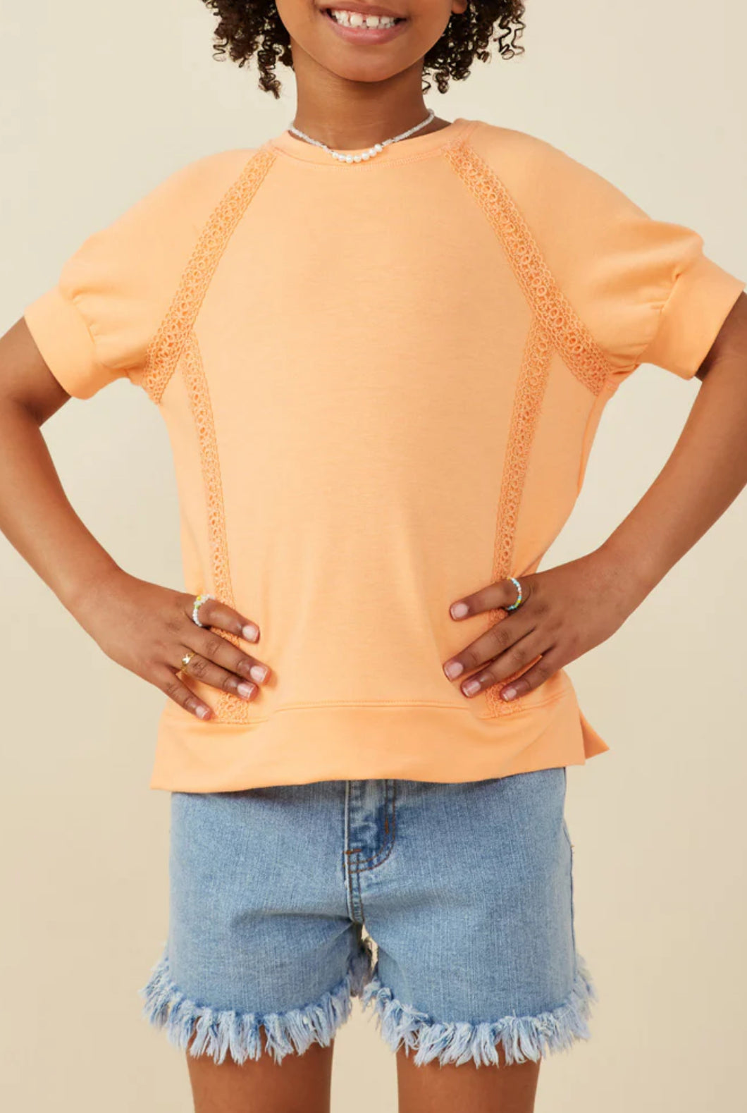Peach French Terry Top