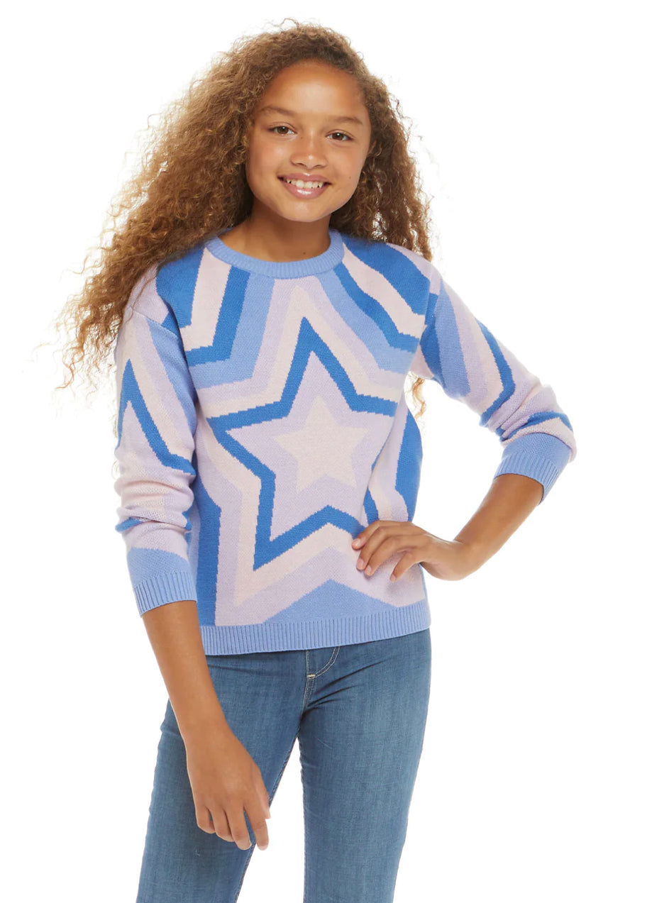 Purple Star Stripe Sweater