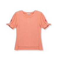 Load image into Gallery viewer, Coral Short Sleeve Tie Top
