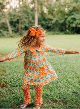 Load image into Gallery viewer, Mint Pumpkin Twirl Dress
