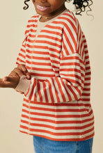 Load image into Gallery viewer, Rust Stripe Top
