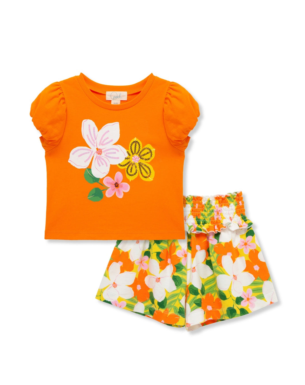 Magnolia Print Short Set