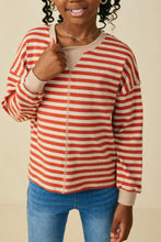Load image into Gallery viewer, Rust Stripe Top
