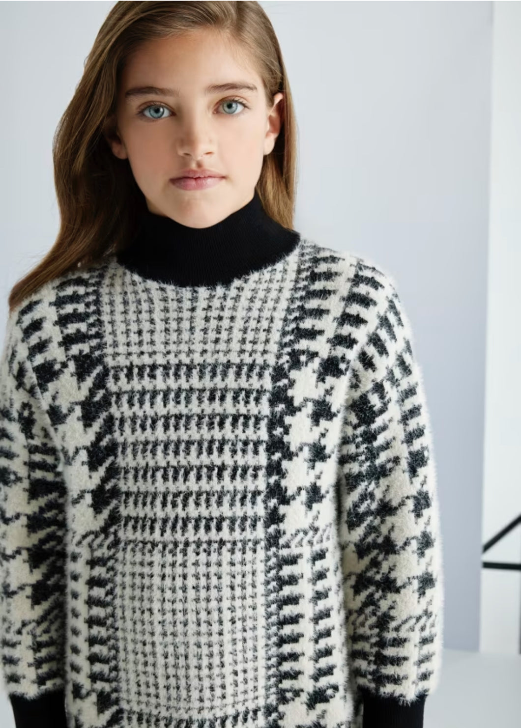 Houndstooth Sweater Dress