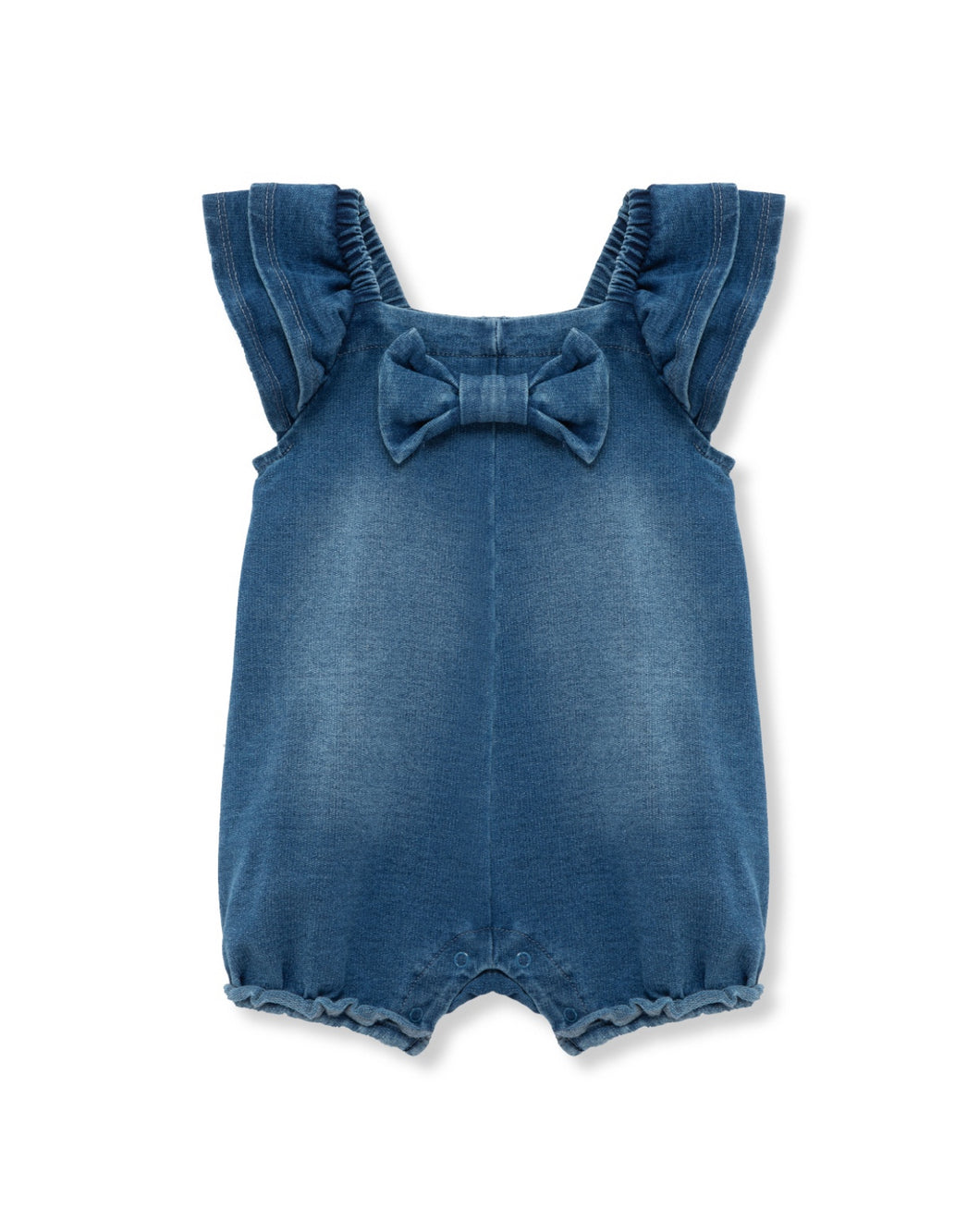 Denim Ruffle Romper