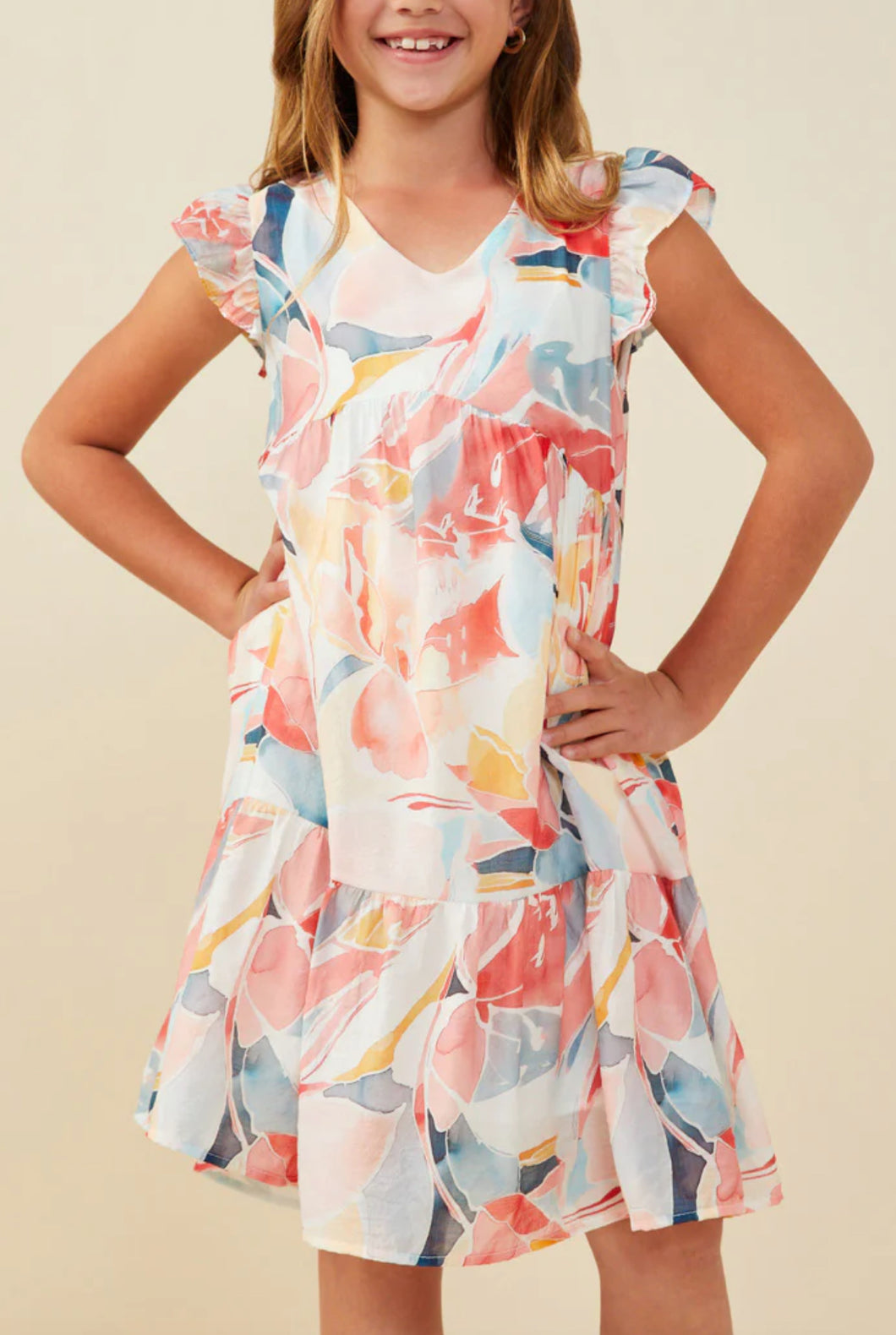Watercolor Floral Dress