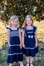 Load image into Gallery viewer, Navy Embellished Sundress
