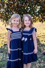 Load image into Gallery viewer, Navy Embellished Mini Dress
