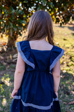 Load image into Gallery viewer, Navy Embellished Mini Dress
