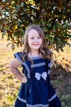 Load image into Gallery viewer, Navy Embellished Mini Dress
