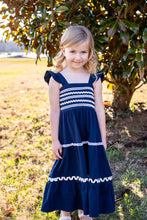Load image into Gallery viewer, Navy Embellished Sundress
