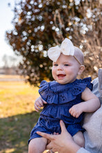 Load image into Gallery viewer, Estelle Blue Eyelet Ruffle
