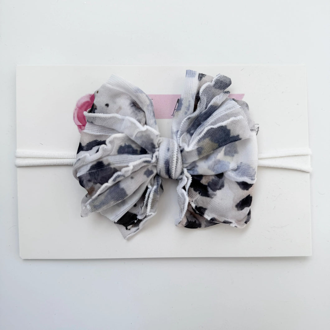 Leopard White Mini Headband