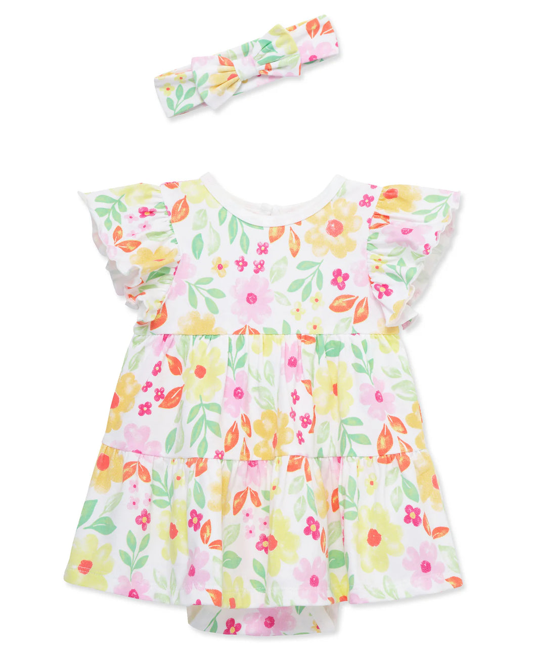 Happy Floral Bodysuit Dress