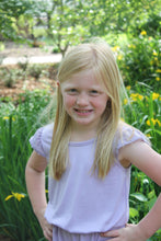 Load image into Gallery viewer, Lavender Swissdot Romper
