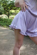 Load image into Gallery viewer, Lavender Swissdot Romper
