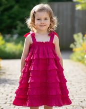 Load image into Gallery viewer, Magenta Ruffle Dress
