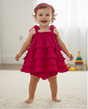 Load image into Gallery viewer, Magenta Ruffle Dress
