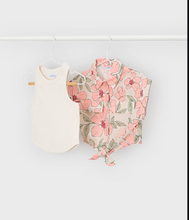 Load image into Gallery viewer, Floral Tangerine 2pc Top
