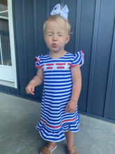 Load image into Gallery viewer, Red White &amp; Blue Star Dress
