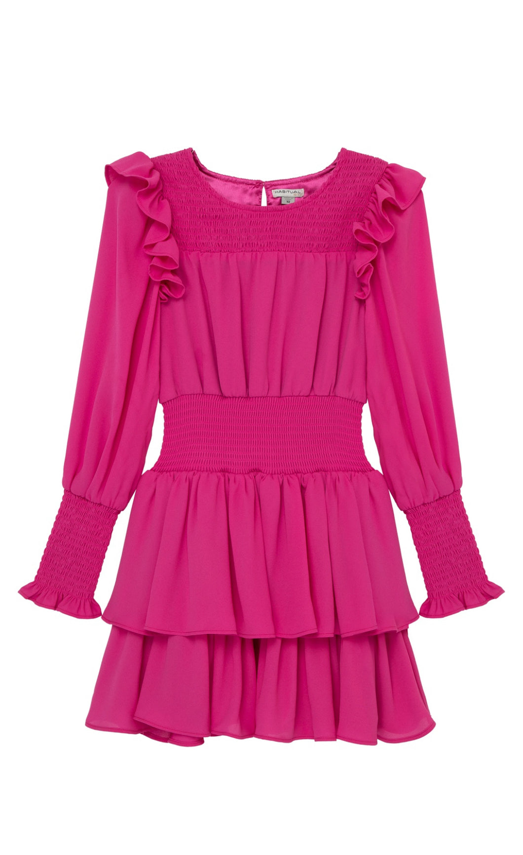 Dark Pink Smocked Dress