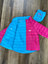 Load image into Gallery viewer, Pink/Turquoise Reversible Puffer
