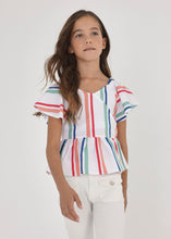 Load image into Gallery viewer, Multi Stripe Peplum
