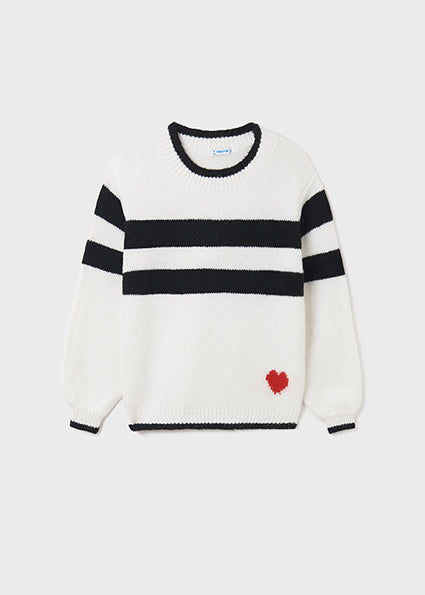 Heart Stripe Sweater