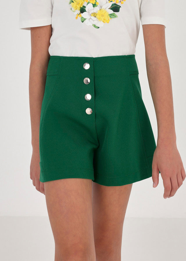 Emerald Crepe Shorts