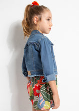 Load image into Gallery viewer, Ruffle Denim Jacket
