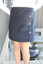 Load image into Gallery viewer, Navy Corduroy Skirt
