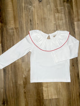 Load image into Gallery viewer, White Ruffle Collar w Red
