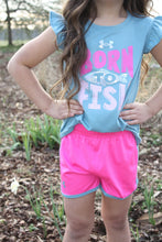 Load image into Gallery viewer, Girls UA Born to Fish
