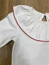 Load image into Gallery viewer, White Ruffle Collar w Red
