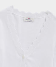 Load image into Gallery viewer, White Scalloped Cardigan
