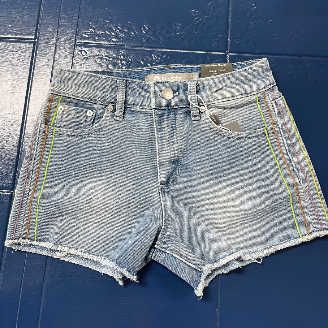 Striped Denim Short