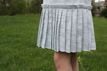 Load image into Gallery viewer, Blue Ruffle Cap Sleeve Dress
