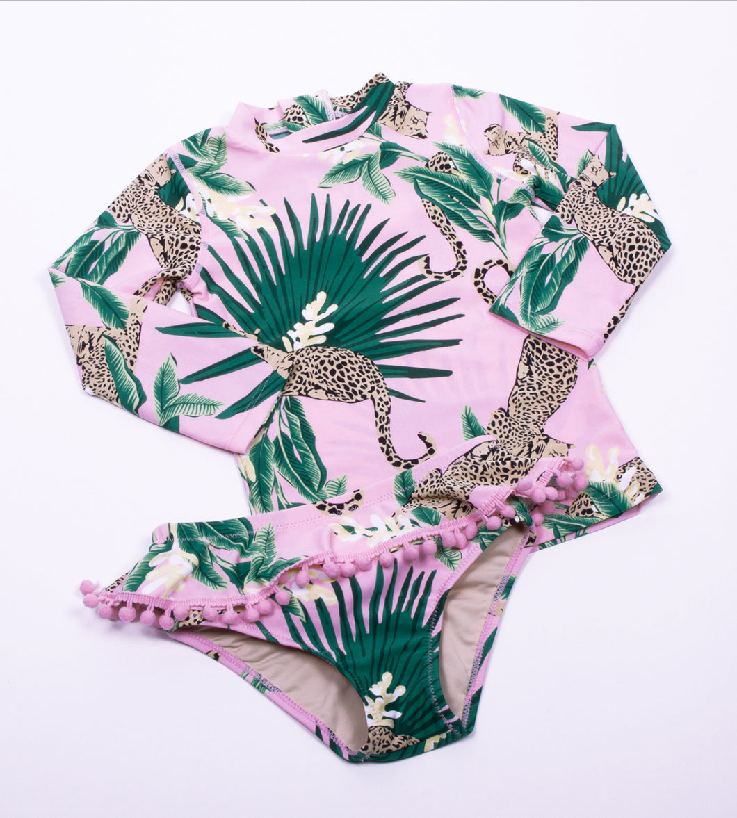 Tropical Leopard Rashguard Set