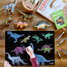 Load image into Gallery viewer, Chalkboard Dinosaur Placemat

