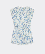 Load image into Gallery viewer, Chambray Floral Utility Romper
